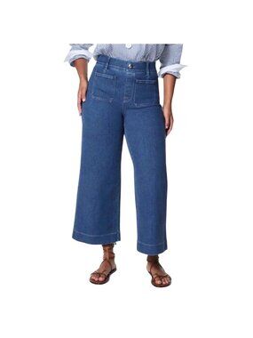 SPANXshape Cropped Wide Leg Jeans with Patch Pockets Size 1X